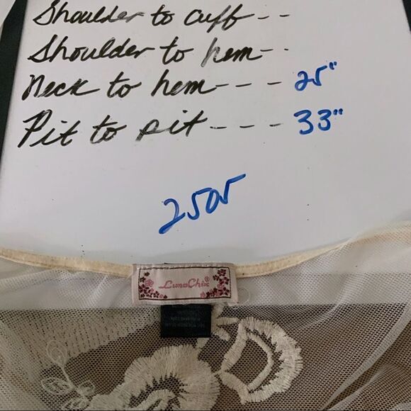 LUNA CHIX Boho lace kimono cardigan size S/M - Picture 11 of 11